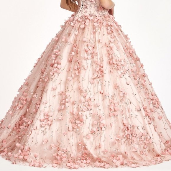 BLUSH Beads and Jewel Embellished Bodice Sweetheart Quinceanera Dress GL1959 - Picture 7 of 8
